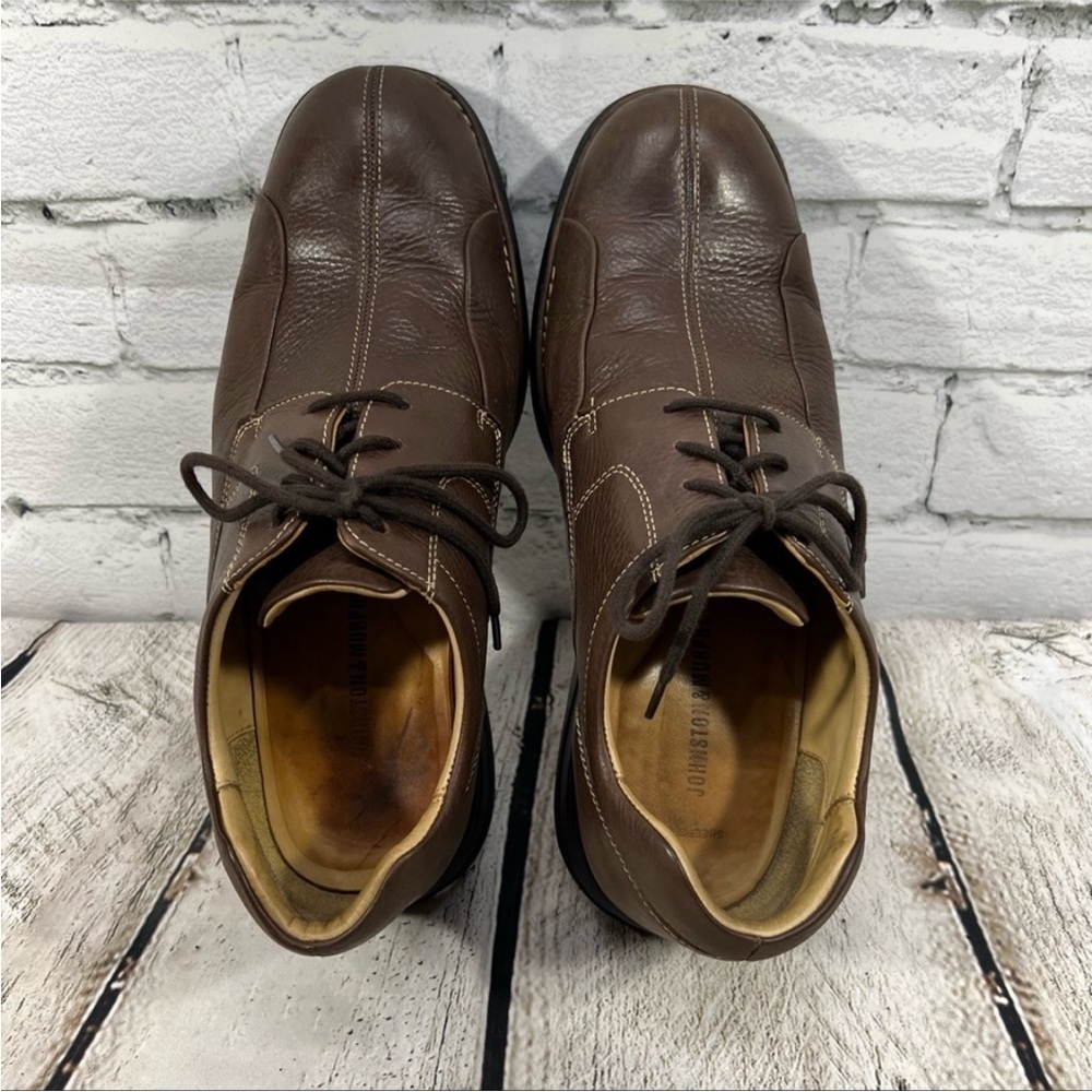 Johnston & Murphy Mens Leather Brown Shoes Size 9.5 - Picture 5 of 7